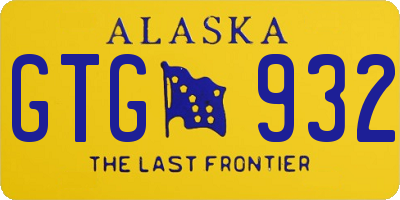 AK license plate GTG932