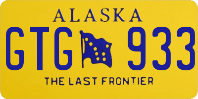 AK license plate GTG933