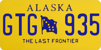 AK license plate GTG935