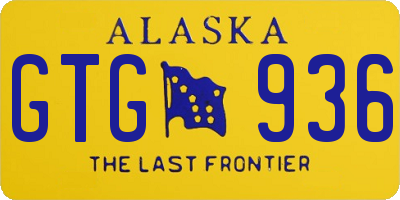 AK license plate GTG936