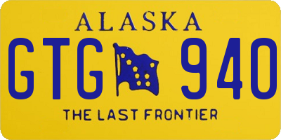 AK license plate GTG940