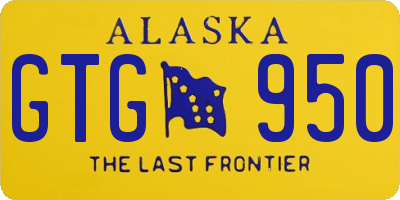 AK license plate GTG950