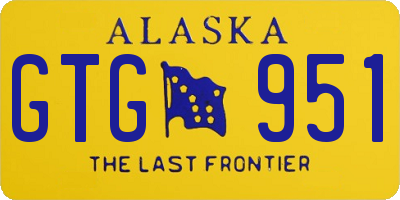 AK license plate GTG951