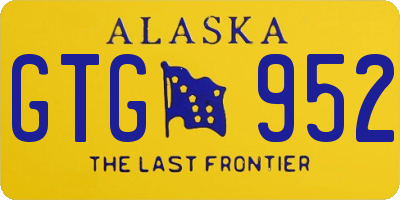 AK license plate GTG952