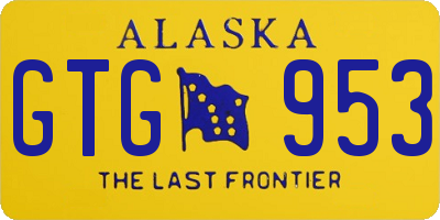 AK license plate GTG953