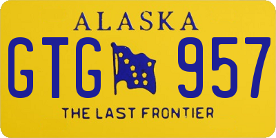 AK license plate GTG957