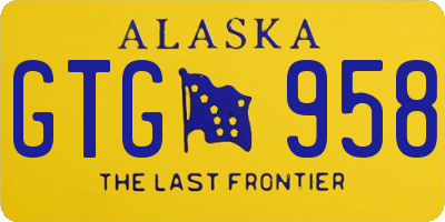 AK license plate GTG958