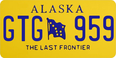 AK license plate GTG959
