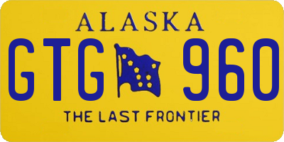 AK license plate GTG960