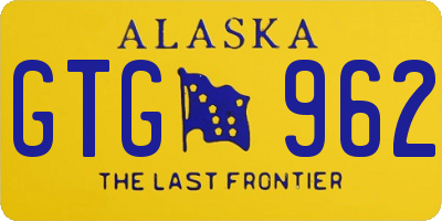 AK license plate GTG962