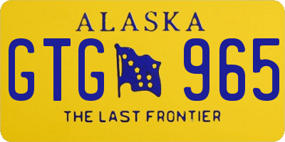 AK license plate GTG965