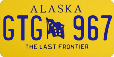 AK license plate GTG967