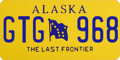 AK license plate GTG968