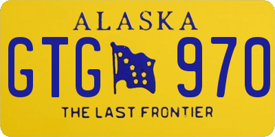 AK license plate GTG970