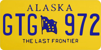 AK license plate GTG972