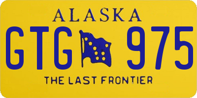 AK license plate GTG975