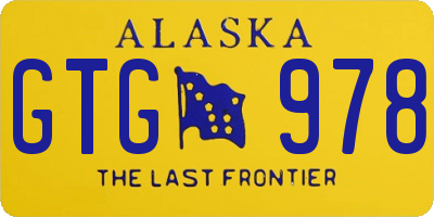 AK license plate GTG978