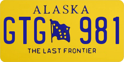 AK license plate GTG981