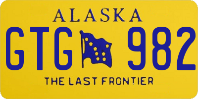 AK license plate GTG982