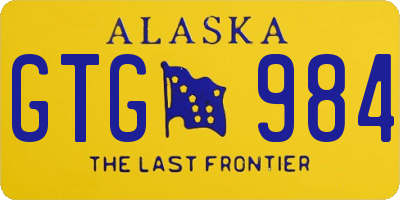 AK license plate GTG984