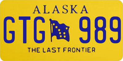 AK license plate GTG989