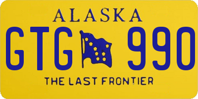 AK license plate GTG990