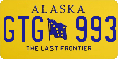 AK license plate GTG993