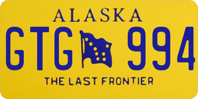 AK license plate GTG994