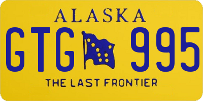 AK license plate GTG995