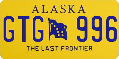 AK license plate GTG996