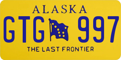 AK license plate GTG997