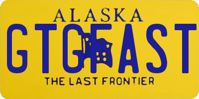 AK license plate GTGFAST