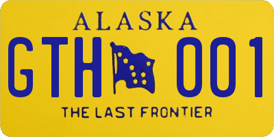 AK license plate GTH001