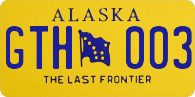 AK license plate GTH003