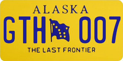 AK license plate GTH007