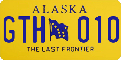 AK license plate GTH010