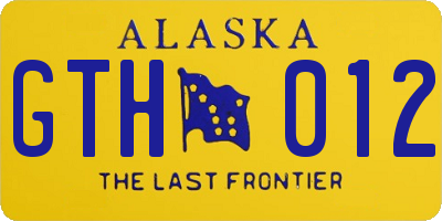 AK license plate GTH012