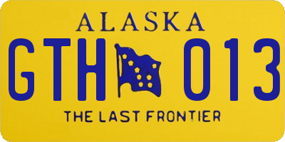 AK license plate GTH013