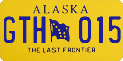 AK license plate GTH015