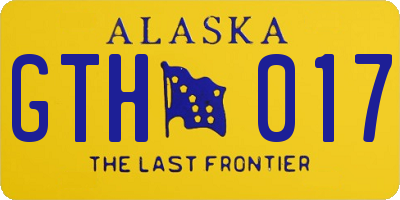 AK license plate GTH017