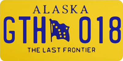 AK license plate GTH018