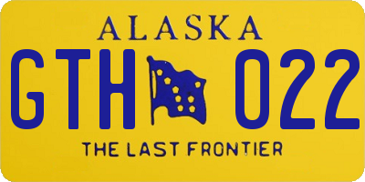 AK license plate GTH022