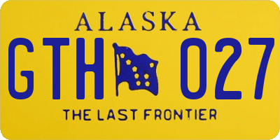 AK license plate GTH027