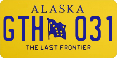 AK license plate GTH031