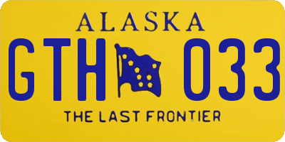 AK license plate GTH033
