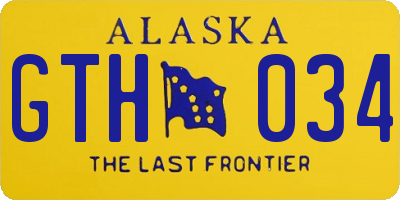 AK license plate GTH034