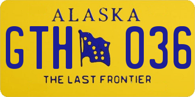 AK license plate GTH036