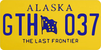 AK license plate GTH037