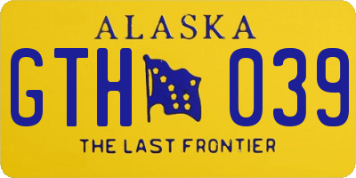 AK license plate GTH039