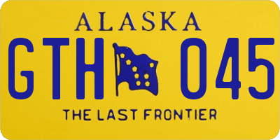 AK license plate GTH045